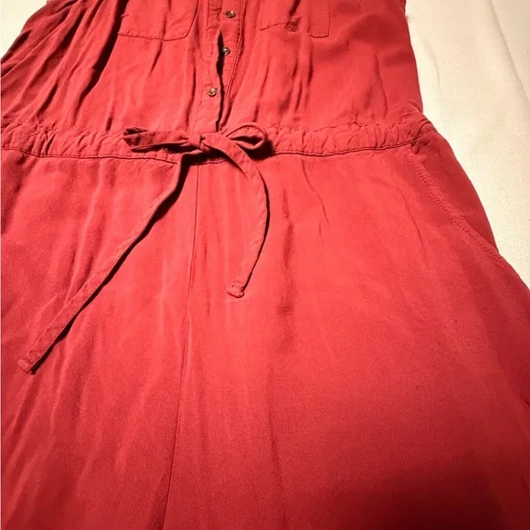 Universal Thread Rust Sleeveless Wide-Leg Jumpsuit with Drawstring - Picture 4 of 9